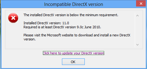 Pictomio und DirectX 11.0 unter Windows 8